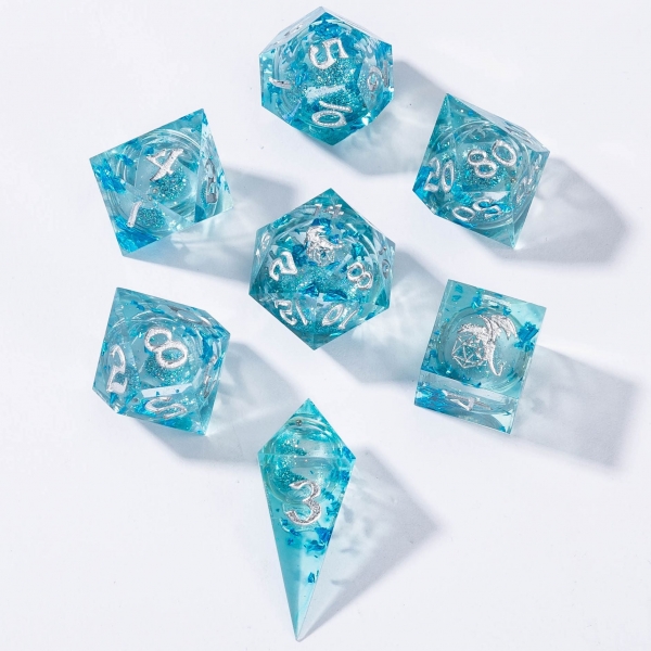 Captured Magic Liquid Core Hand Sanded Sharp Edge Resin - Aqua