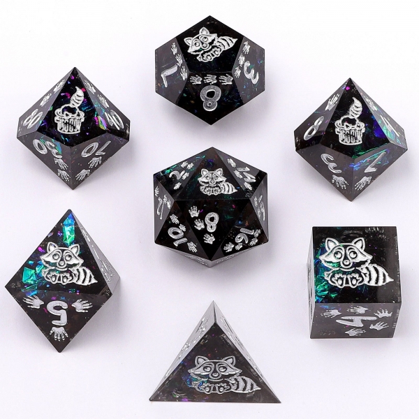 Captured Magic Hand Sanded Sharp Edge Resin - Raccoon's Reward