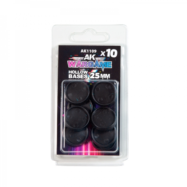 AK-Interactive: HOLLOW BASES 25 MM X10 UNITS