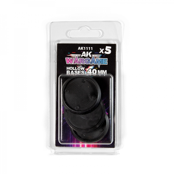 AK-Interactive: HOLLOW BASES 40 MM X5 UNITS