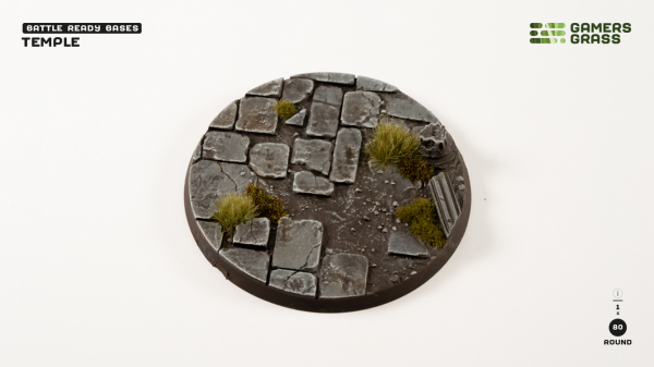 Battle Ready Bases: Temple Base Round 80mm (x1)