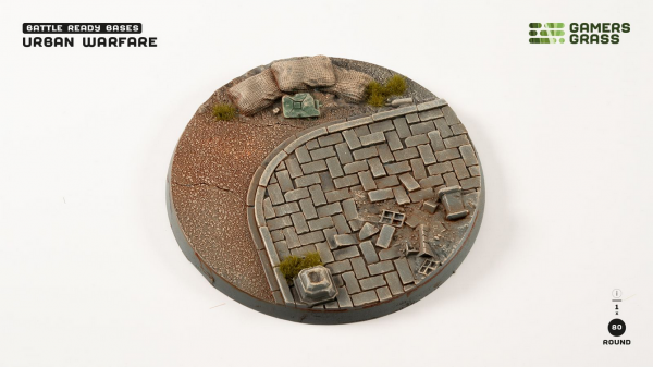 Battle Ready Bases: Urban Warfare Bases - Round 80mm (x1)