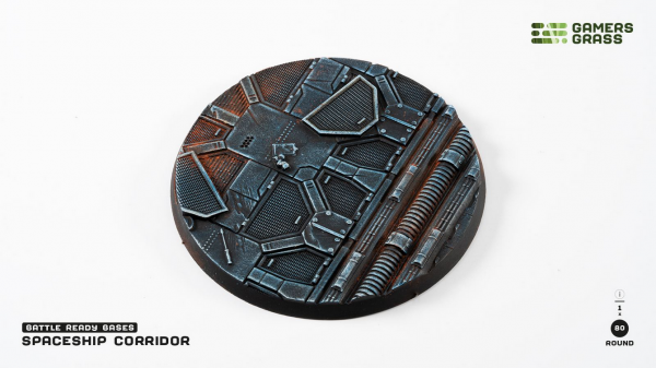 Battle Ready Bases: Spaceship Corridor Bases - Round 80mm (x1)