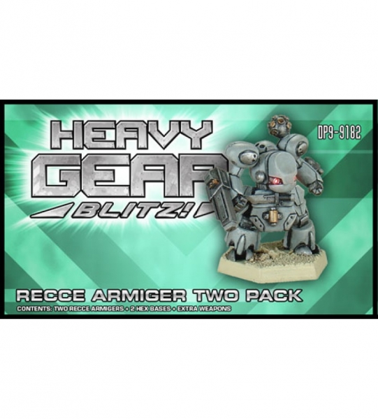 Utopian Recce Armiger Two Pack (2 Recce Armigers, extra weapons) - metal minis