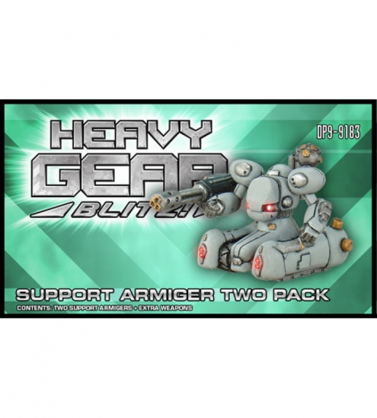 Utopian Support Armiger Two Pack (2 Fire Support Armigers, extra weapons) - metal minis