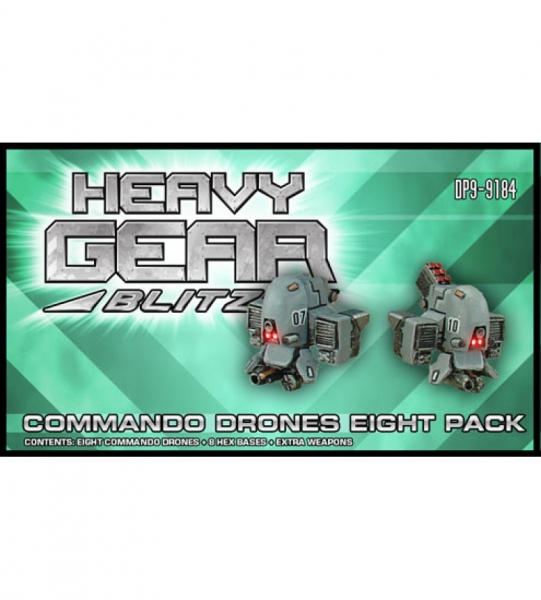 Utopian Commando Drones Eight Pack (8 Commando N-KIDU Drones, extra weapons) - metal minis