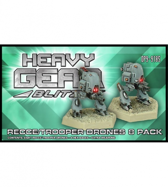 Utopian Recce/Trooper Drones Eight Pack (8 Recce/Trooper N-KIDU Drones, extra weapons) - metal minis