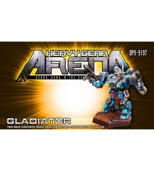HG Arena: Gladiator Two Pack (2 Gladiator P.R.D.F. Gears, extra weapons) - metal minis