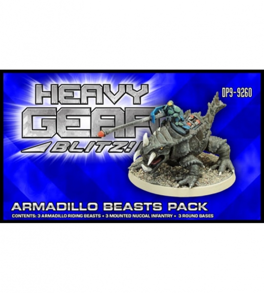 NuCoal Armadillo Beast with Rider Squad Pack (3 Armadillo Beasts with 3 Riders and 3 round bases) -