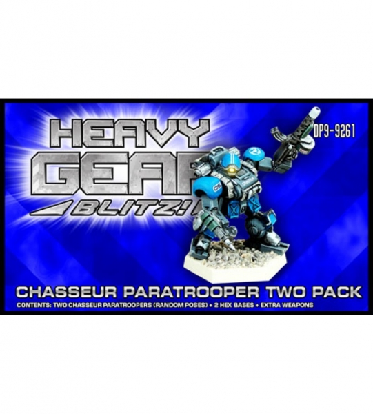NuCoal Chasseur Paratrooper Two Pack (2 Chasseur Paratroopers, extra weapons) - metal minis