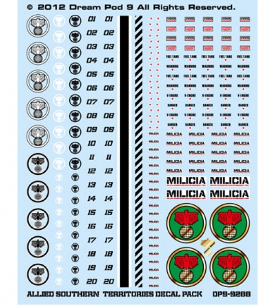 Allied Southern Territories (A.S.T.) Decals Pack (1 sheet)