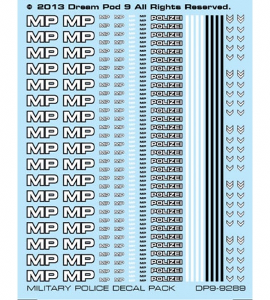 M.P. Decals Pack  (1 sheet)