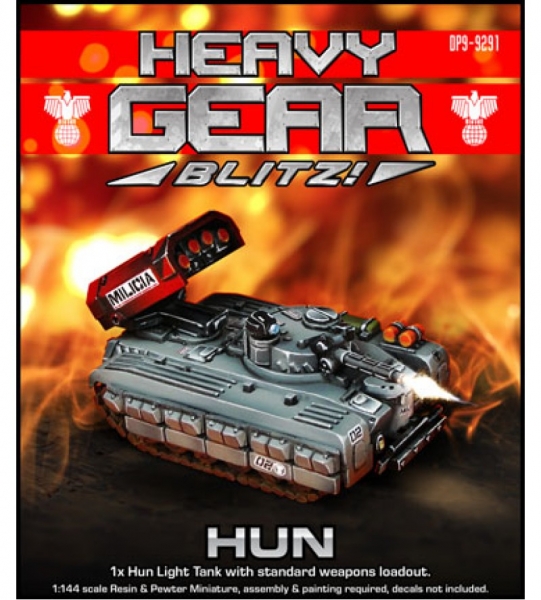 Southern Hun Light Tank (1 Hun with standard weapons loadout) - resin & metal parts