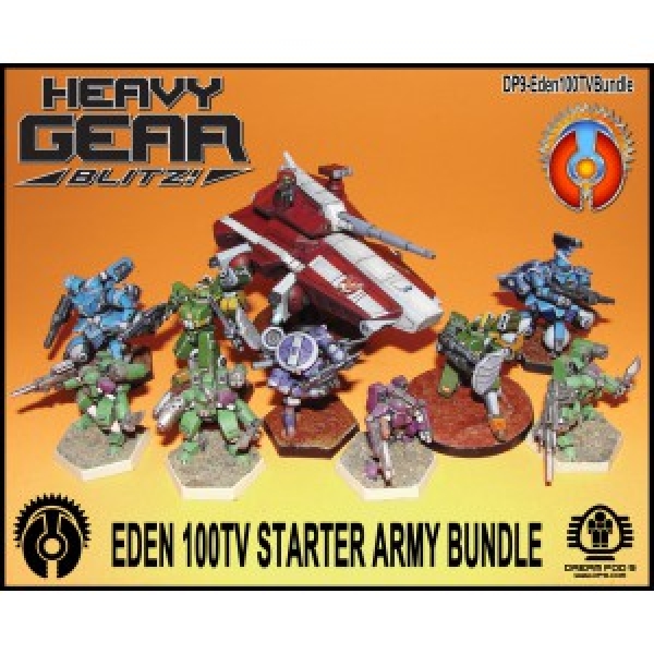 Eden 100 TV Starter Army Bundle Box (9 metal golem minis and 1 resin hovertank mini)