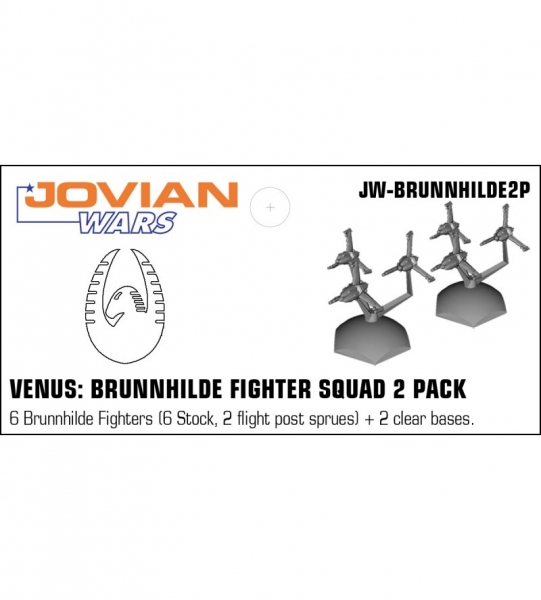Venus: Brunnhilde Fighter Squad 2 Pack (6 pewter minis & squad flight bases)