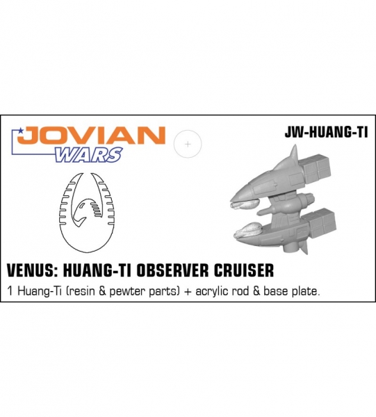 Venus: Huang-Ti Observer Cruiser (resin spaceship with pewter parts & acrylic base)