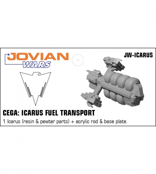 CEGA: Icarus Transport Fuel Ship (resin spaceship with pewter parts & acrylic base)