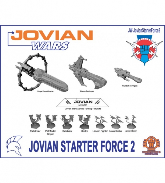 Jovian Starter Force 2 (3 Spacehips: Forge, Athena, Thundebolt + 7 Squads)