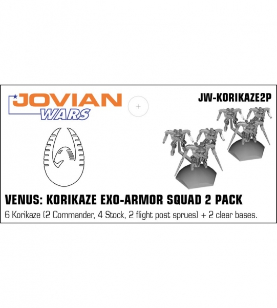 Venus: Korikaze Exo-Armor Squad 2 Pack (6 pewter minis & squad flight bases)