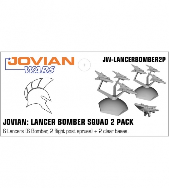 Jovian: Lancer Bomber Squad 2 Pack (6 pewter minis & squad flight bases)