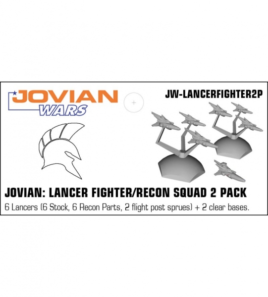 Jovian: Lancer Fighter/Recon Squad 2 Pack (6 pewter minis & squad flight bases)