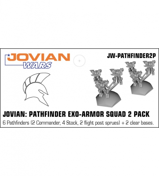 Jovian: Pathfinder Exo-Armor Squad 2 Pack (6 pewter minis & squad flight bases)
