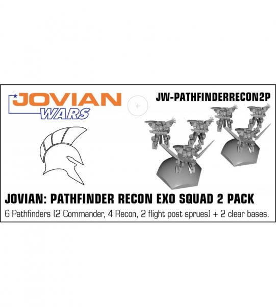 Jovian: Pathfinder Recon Exo-Armor Squad 2 Pack (6 pewter minis & squad flight bases)