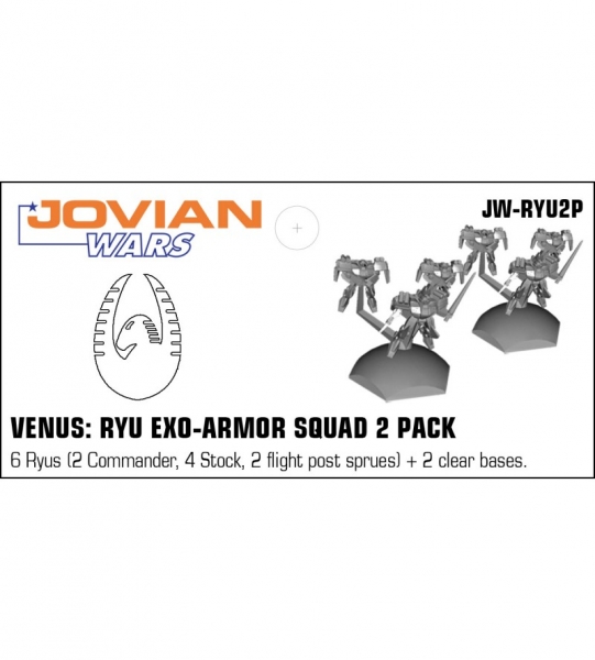 Venus: Ryu Exo-Armor Squad 2 Pack (6 pewter minis & squad flight bases)