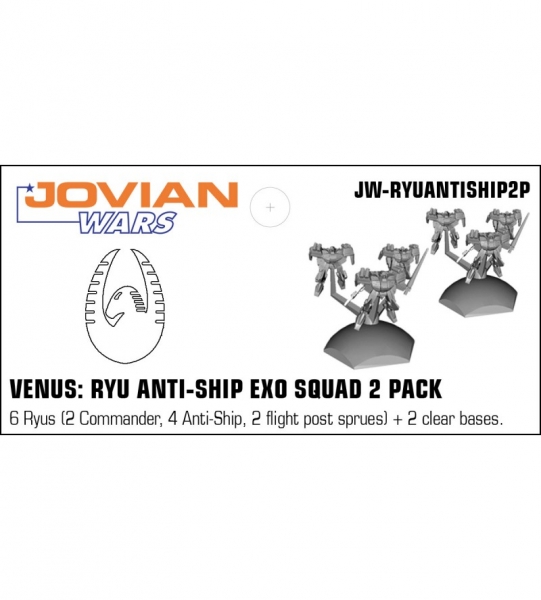 Venus: Ryu Anti-Ship Exo-Armor Squad 2 Pack (6 pewter minis & squad flight bases)