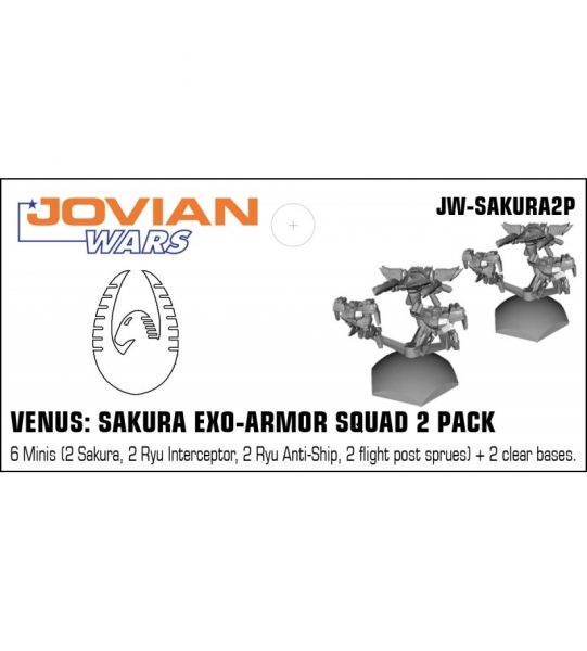 Venus: Sakura Exo-Armor Squad 2 Pack (6 pewter minis & squad flight bases)