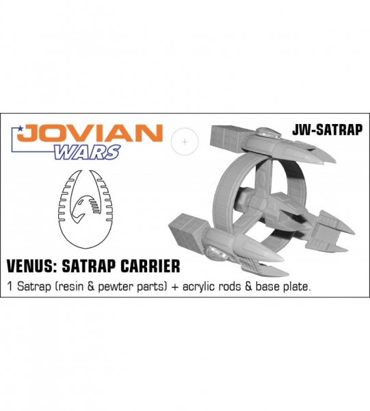 Venus: Satrap Carrier (resin spaceship with pewter parts & acrylic base)
