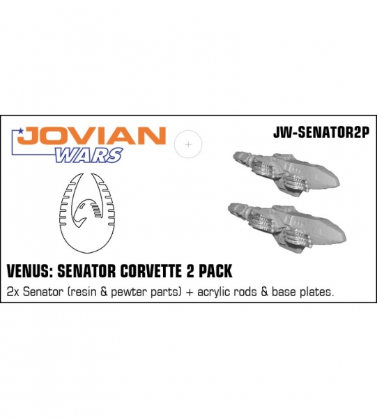 Venus: Senator Corvette 2 Pack (resin spaceships with pewter parts & acrylic bases)