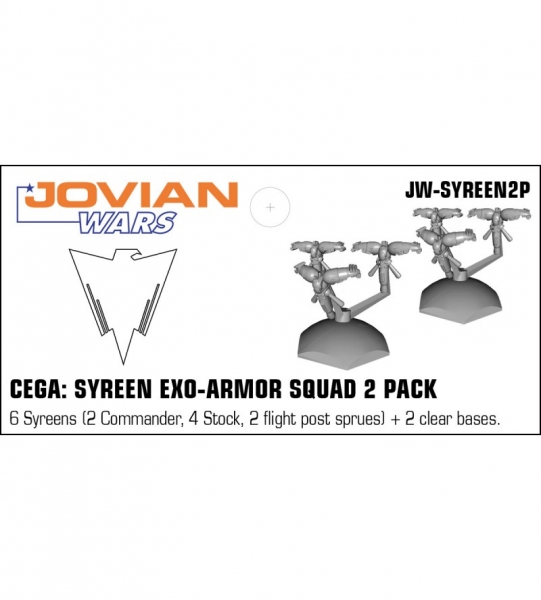 CEGA: Syreen Exo-Armor Squad 2 Pack (6 pewter minis & squad flight bases)