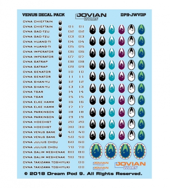 Venus Decal Pack (1 sheet)