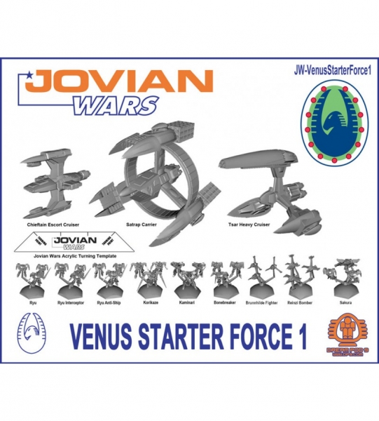 Venus Starter Force 1 (3 spaceships: Satrap, Tsar, Chieftain + All 9 Squads)
