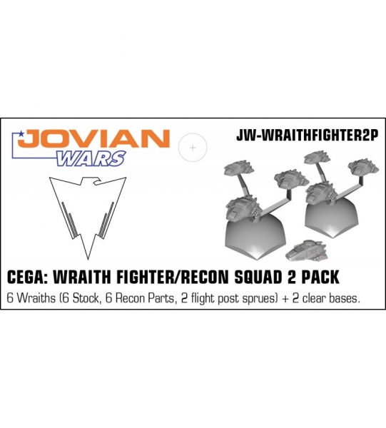 CEGA: Wraith Fighter/Recon Squad 2 Pack (6 pewter minis & squad flight bases)
