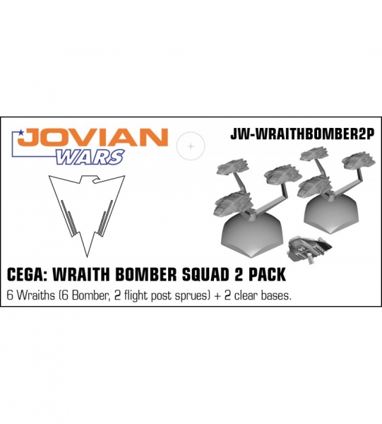 CEGA: Wraith Bomber Squad 2 Pack (6 pewter minis & squad flight bases)