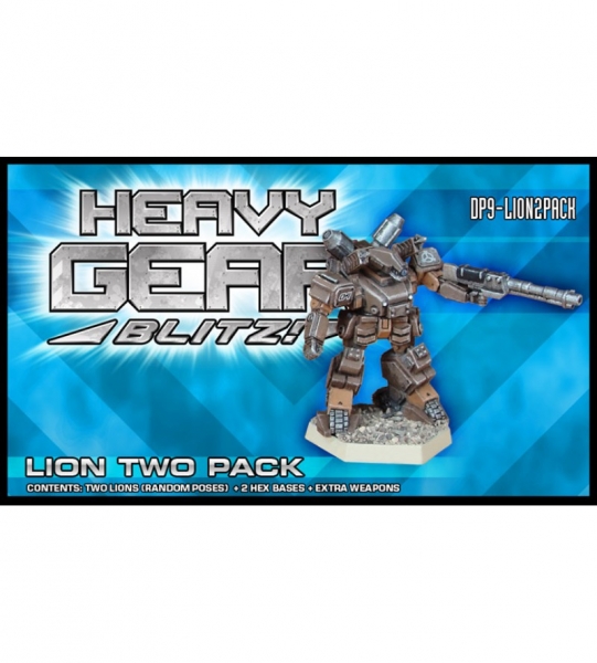 Northern Lion Two Pack (2 Lions, extra weapons) - metal minis