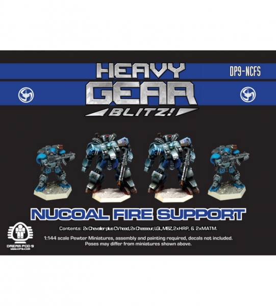 NuCoal Fire Support Squad (4 minis: 2xChasseur, 2xChevalier) - metal minis