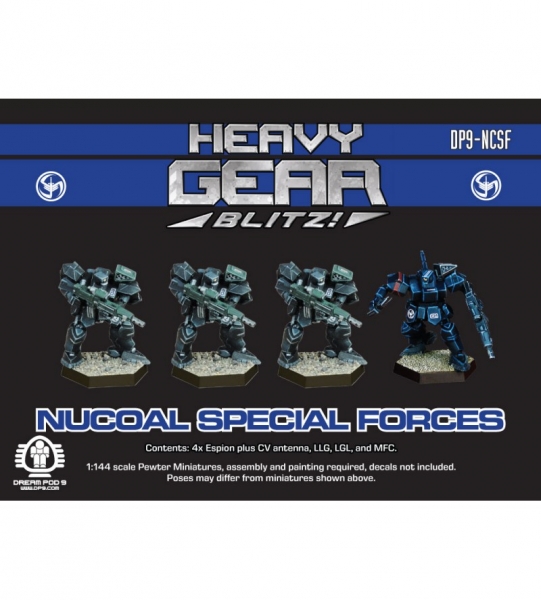 NuCoal Special Forces Squad (4 minis: 4xEspion) - metal minis