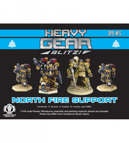 Northern Fire Support Squad (4 minis: 2x Hunter, 1x Grizzly, & 1x Kodiak) - metal minis