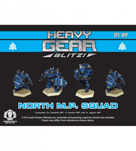 Northern M.P. Squad (4 minis: 2x CheetahMP, 1x HunterMP, & 1xJaguarMP) - metal minis