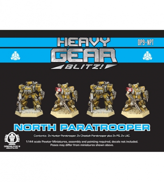 Northern Paratrooper Squad (4 minis: 2x HunterParatrooper & 2x CheetahParatrooper) - metal minis