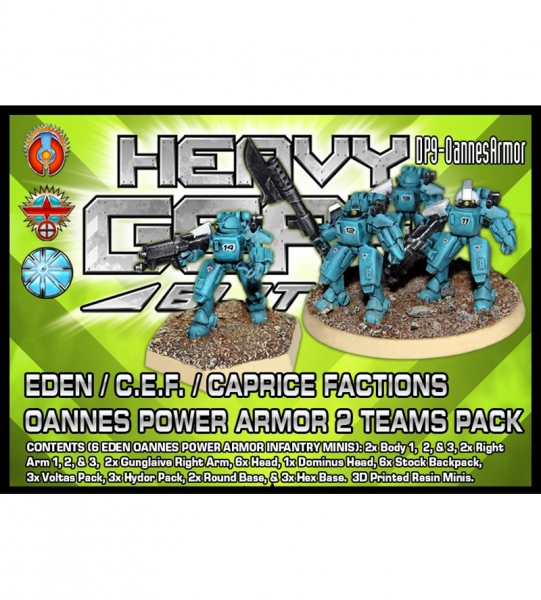 Eden/C.E.F./Caprice: Oannes Power Armor 2 Teams Pack (6xOannes,1xDominusHead,2xGunglaiveArm,3xHydor+