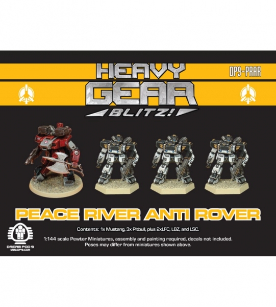 P.R.D.F. Anti Rover Squad (4 minis: 3x Pitbull & 1x Mustang) - metal minis