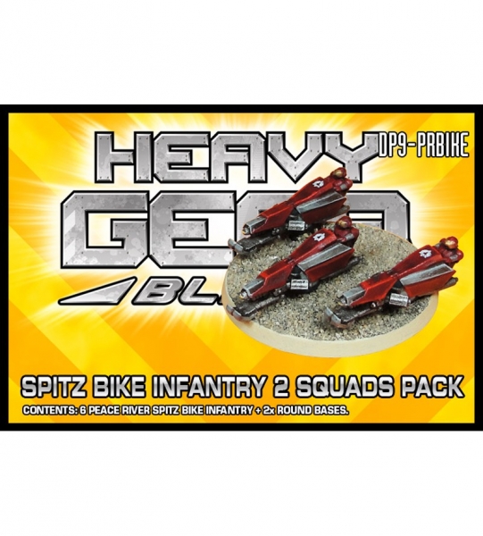 P.R.D.F. Spitz Bike Infantry 2 Squads Pack (6 Spitz Bike Infantry, 2 round bases) - metal minis