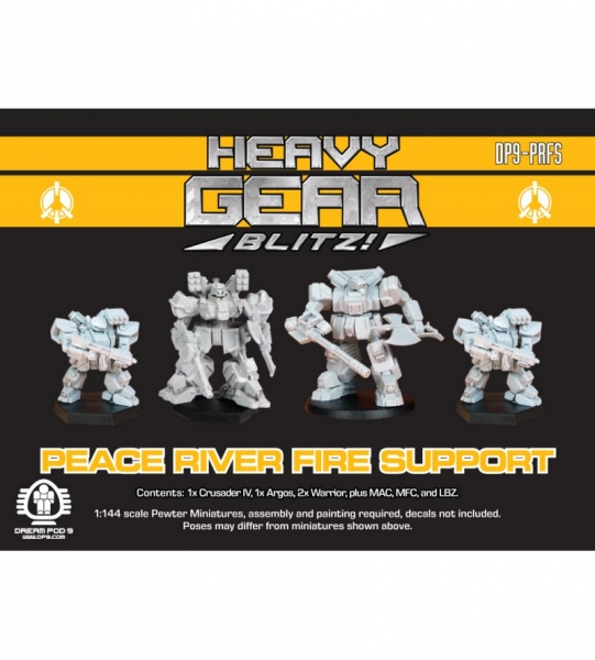 P.R.D.F. Fire Support Squad (4 minis: 2x Warrior, 1x CrusaderIV, 1x Argos) - metal minis
