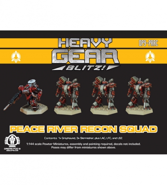 P.R.D.F. Recon Squad (4 minis: 3x Skirmisher, 1x Greyhound) - metal minis