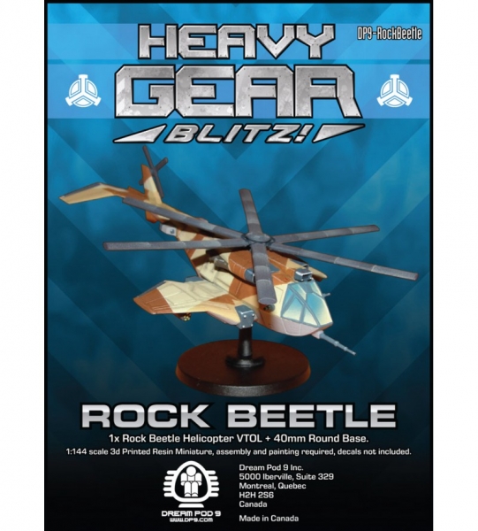 Northern Rock Beetle Helicopter (1 Rock Beetle VTOL Aircraft) 3d Printed Resin Mini