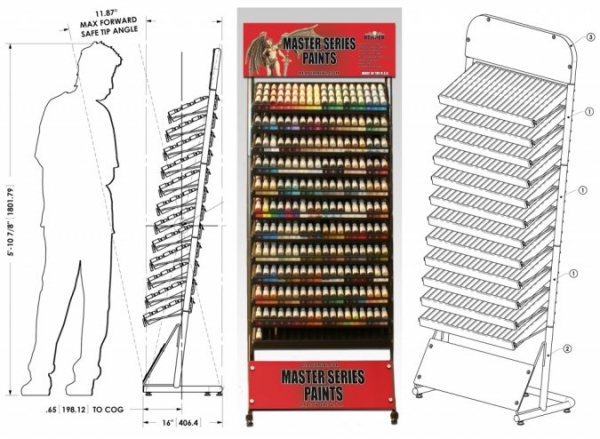 Master Series Paints Core Colors: MSP Paint Tray System 216 Colors